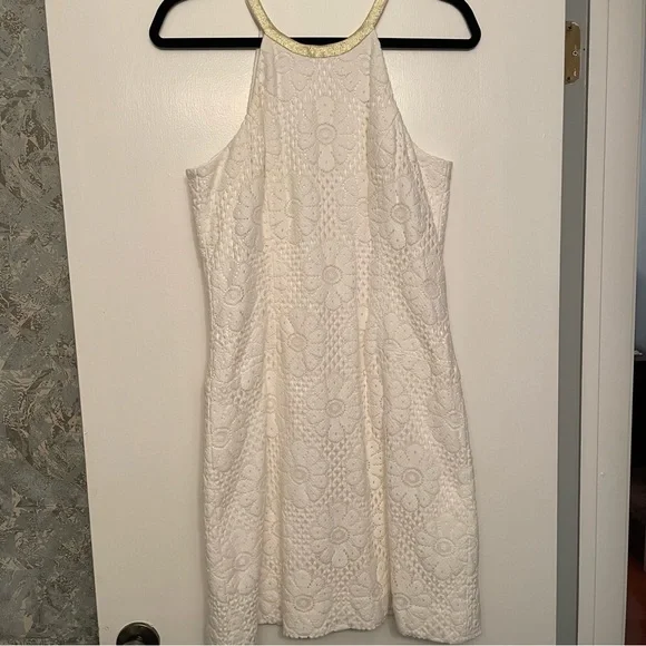 white christmas dresses Zara White Crochet Lace Mini Dress main image 1